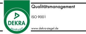 DIN ISO 9001 Qualitätsmanagement-Zertifizierung vorhanden!